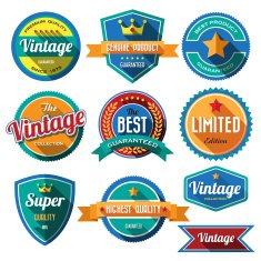 Set of retro vintage badges and labels N4