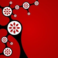 Decorative Red Flowers N6