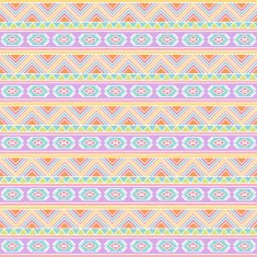 Seamless Tileable Vector Background in Pastel Tribal Style N8