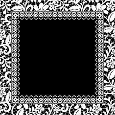 lace floral frame N11