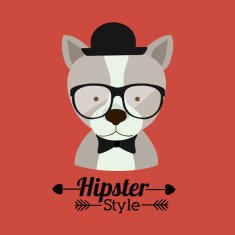 Animal hipster design N14