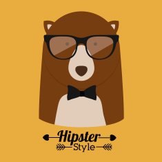 Animal hipster design N16