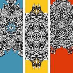 Vector trendy abstract ethnic banner N2