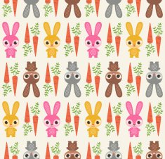 seamless rabbits pattern N10