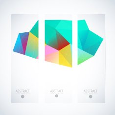 Abstract vector vertical mosaic banners N59