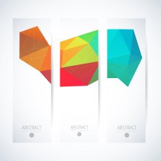 Abstract vector vertical mosaic banners N60