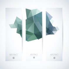 Abstract vector vertical mosaic banners N61