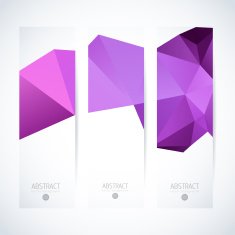 Abstract vector vertical mosaic banners N64