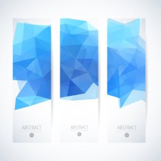 Abstract vector vertical mosaic banners N74