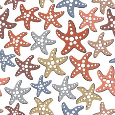 Vector seamless pattern with sea stars N2
