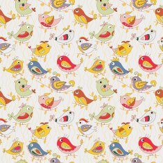 colorful parrots in jungle funny seamless pattern
