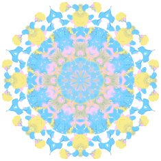 Lace ornament watercolor marble round doily ornamental flower N43