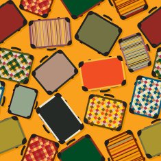 Luggage seamless pattern background