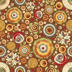 Fashionable modern seamless wallpaper textile with collection of various flowers N11
