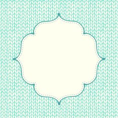 Seamless knitted pattern with frame for text N2