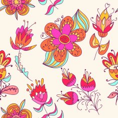 Seamless texture with flowers N113