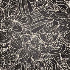 monochrome seamless abstract hand-drawn elements N4