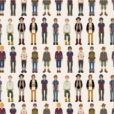 seamless young man pattern