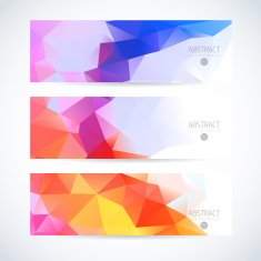 Abstract vector mosaic banners N148