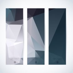 Abstract mosaic vertical banners set N19