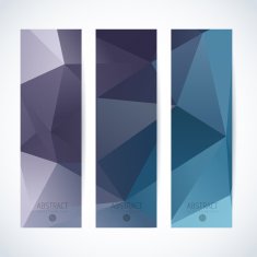 Abstract mosaic vertical banners set N20