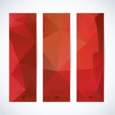 Abstract mosaic vertical banners set N21