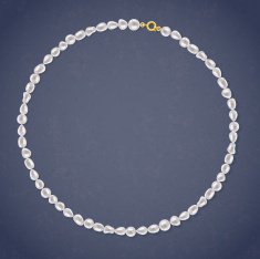 Freshwater Pearl round Necklace on dark background