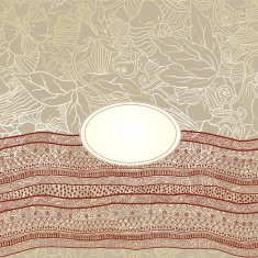 Template frame design for card with lace ribbon N10