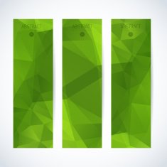Abstract mosaic vertical banners set N23