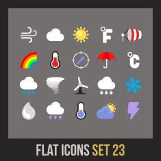 Flat icons set 23