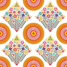flowers vector abstract seamless pattern endless floral background N17