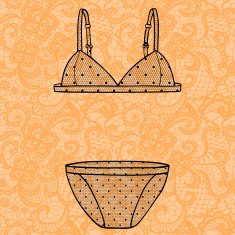 Hand drawn vector sexy lingerie set N19