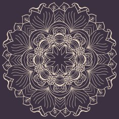 Abstract circular floral pattern N6