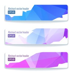 Abstract vector header banners N155