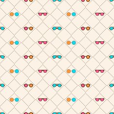 Seamless pattern with color sun glasses