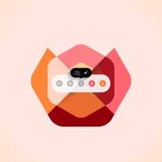Abstract flat geometric shape background N5