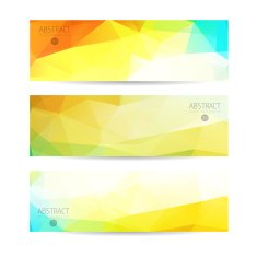 Abstract vector mosaic banners N150