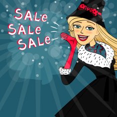 Call for winter sales template card