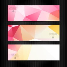 Abstract vector mosaic banners N152