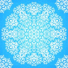 Ornate vintage blue lacy seamless pattern