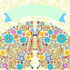 vector Floral frame border with leaves card place for text N5