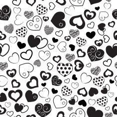 Seamless pattern of hearts N16