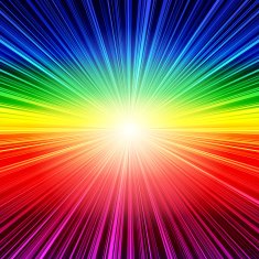 Abstract rainbow striped burst background