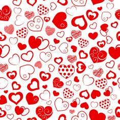 Seamless pattern of hearts N18