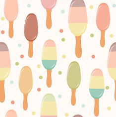 Retro Ice Cream Seamless Pattern Background Vector Illustration N2
