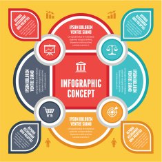 Infographic Concept for Presentation - Vector Scheme with Icons
