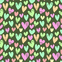 Seamless pattern with hearts on a background