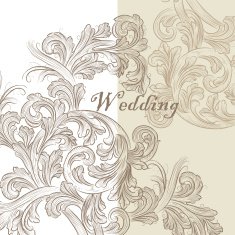 Beautiful wedding invitation card for design