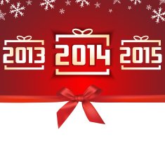 paper gift box 2014 counting years card