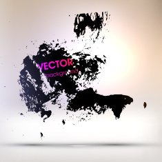 Abstract Ink Blot for Grunge Backgound N274